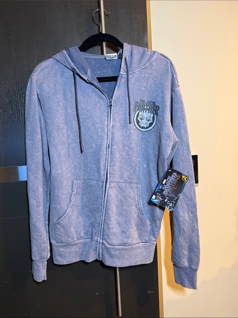Marvel Black Panther Gray Full-Zip Hoodie for Kids